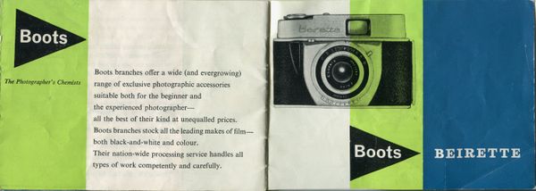 (Boots) Beirette v instruction manual