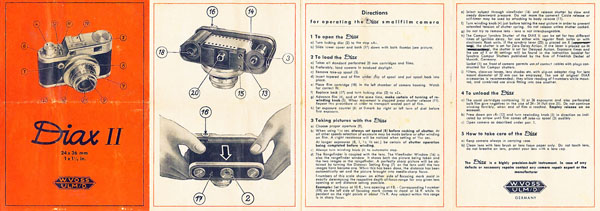 Diax II instruction manual