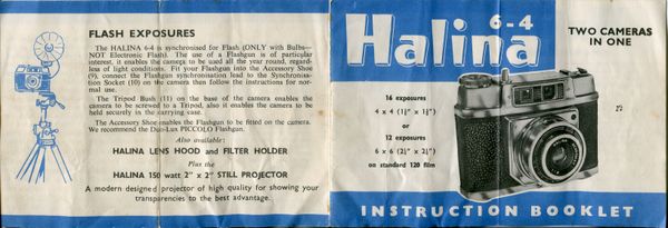 Haking Halina 6-4 instruction manual