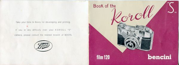 Bencini Koroll S instruction manual