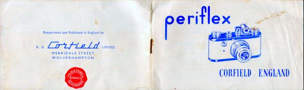 Corfield Periflex instruction manual