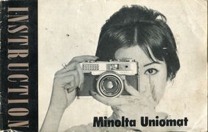 Minolta Uniomat instruction manual